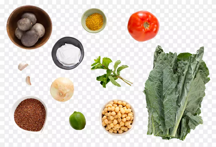 绿色植物素食料理炖菜配料食物