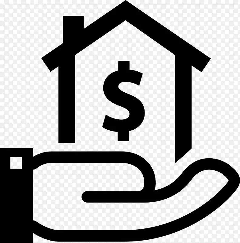 按揭贷款电脑图标png图片房屋净值贷款-美元标志