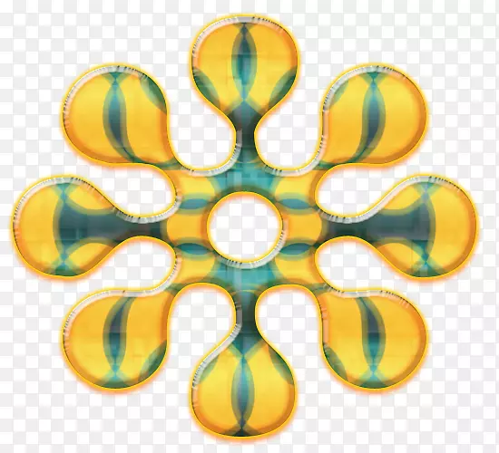 对称黄色产品图案有机体