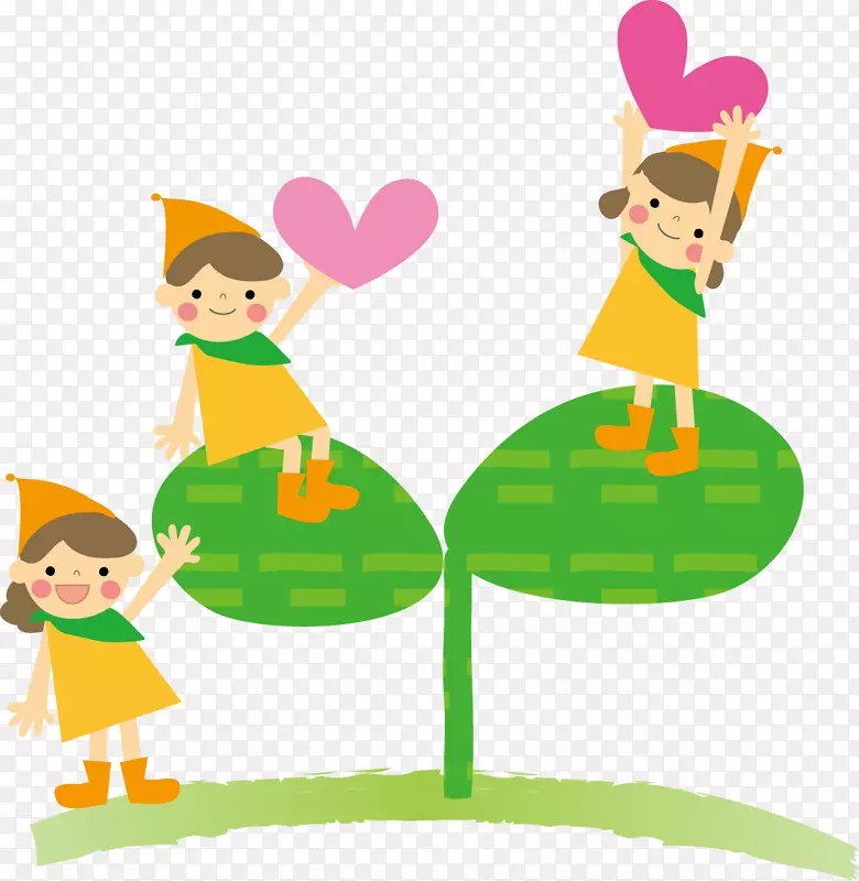 儿童保育捐赠插画-家庭-儿童