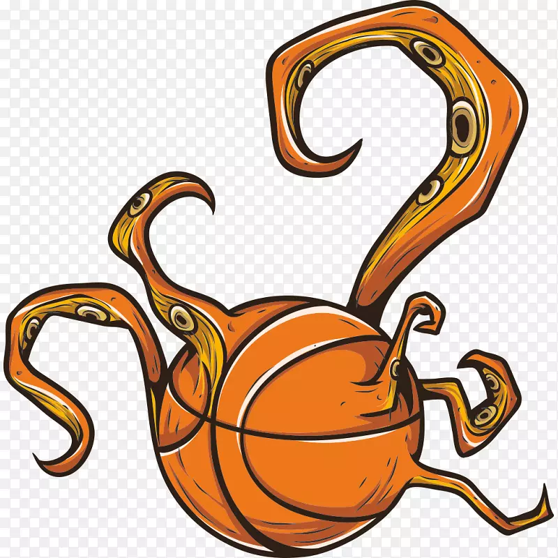 篮球图形图像章鱼png图片篮球
