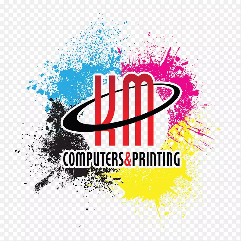 Km计算机&打印LLC徽标图形CMYK颜色模型-quincenera