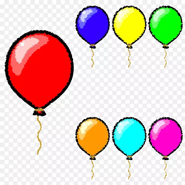 气球插图着色书文本-气球