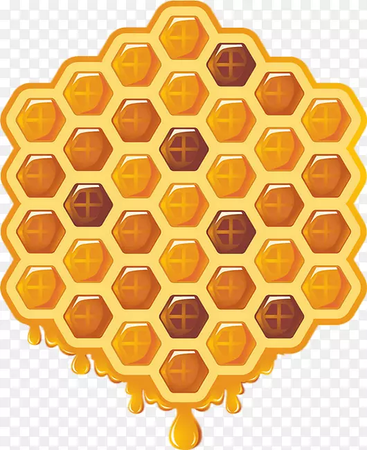 蜜蜂图形蜂巢夹艺术.蜂蜜浇灌