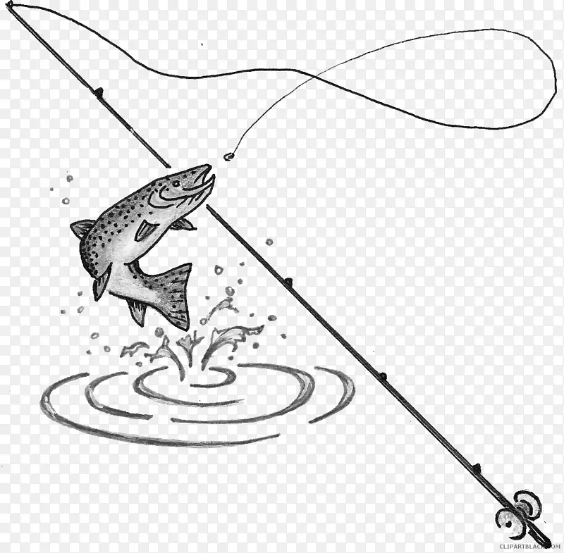 鱼竿夹艺术飞鱼卷轴.钓鱼