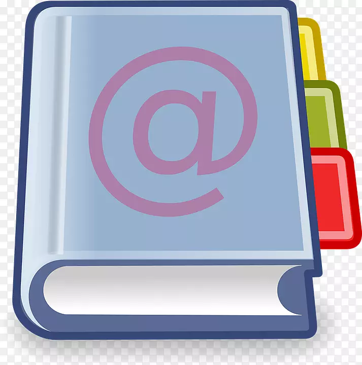 地址簿剪贴画电子邮件电脑图标.书