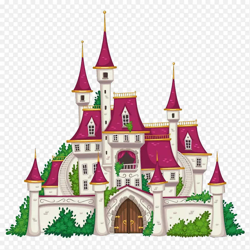 绘制城堡图像插图着色书-城堡