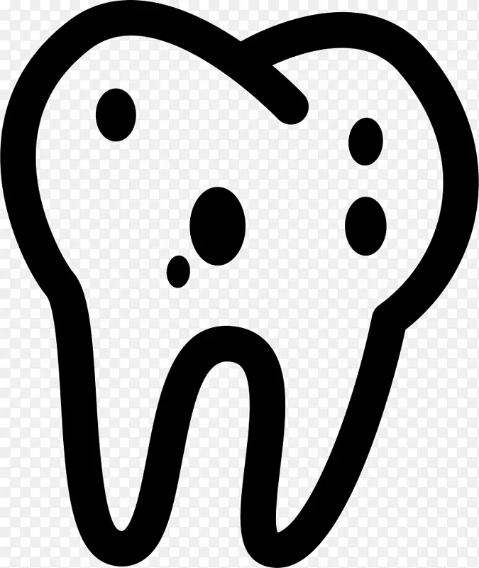 蛀牙牙科人类牙齿计算机图标.龋齿