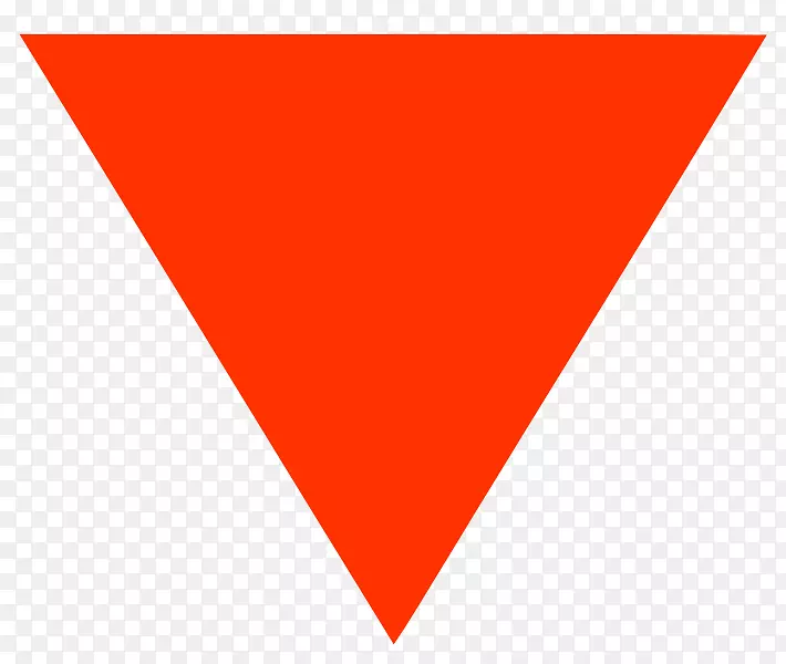 红色三角标志剪贴画-三角形