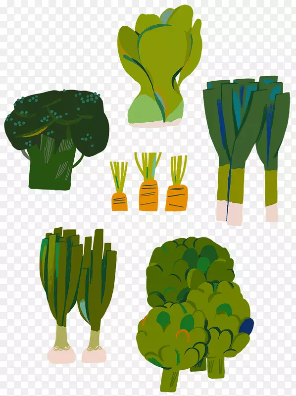 插画蔬菜食品素描艺术-蔬菜