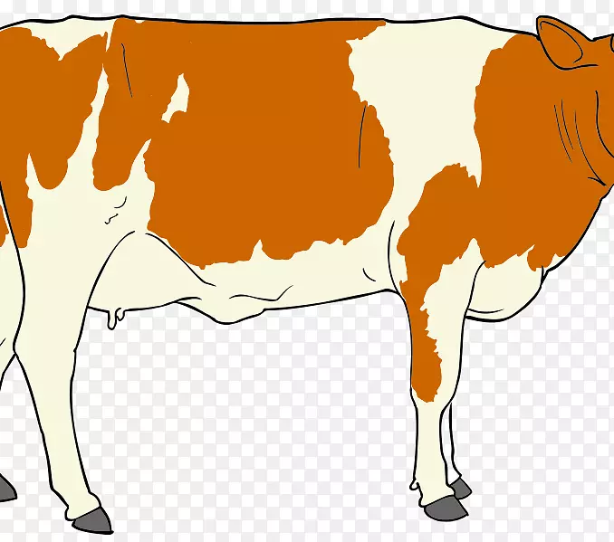 牛磺酸牛夹艺术肉牛小牛图形.衬线