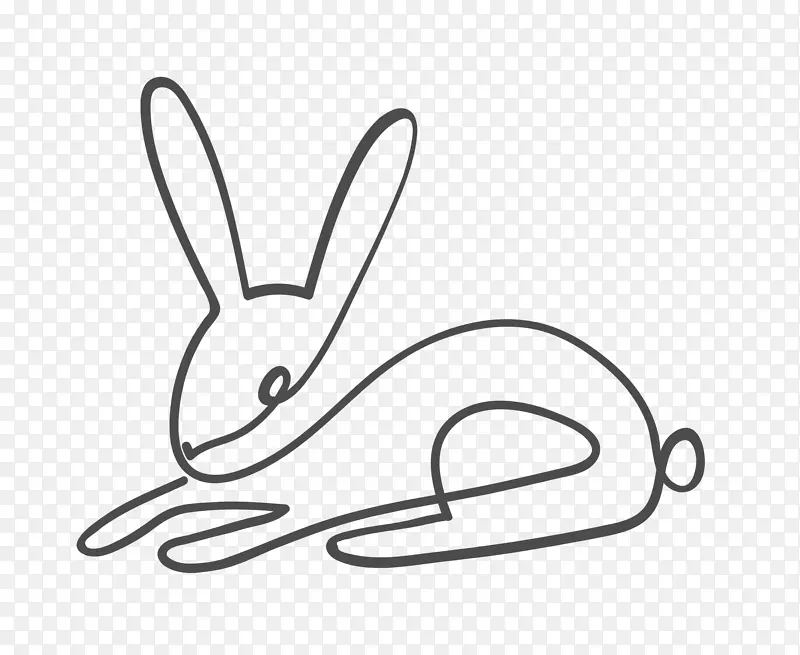 黑兔双伞家用兔子图形设计-杜拉符号