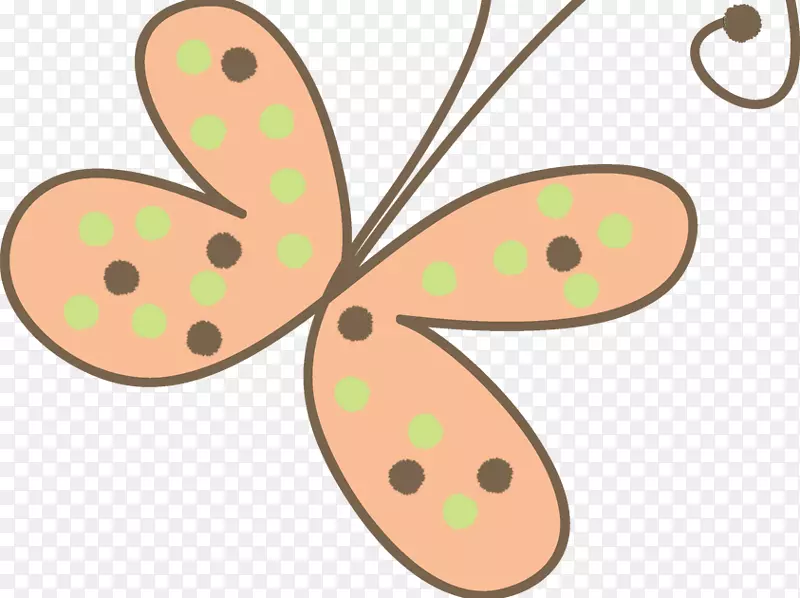 蝴蝶夹艺术食品卡通-简单氛围