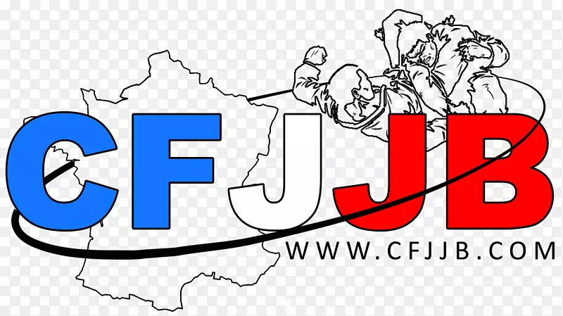 巴西Jiu-Jitsu联合会Fr JIU-jitsu bresilien剪贴画插图图形设计-柔道标志