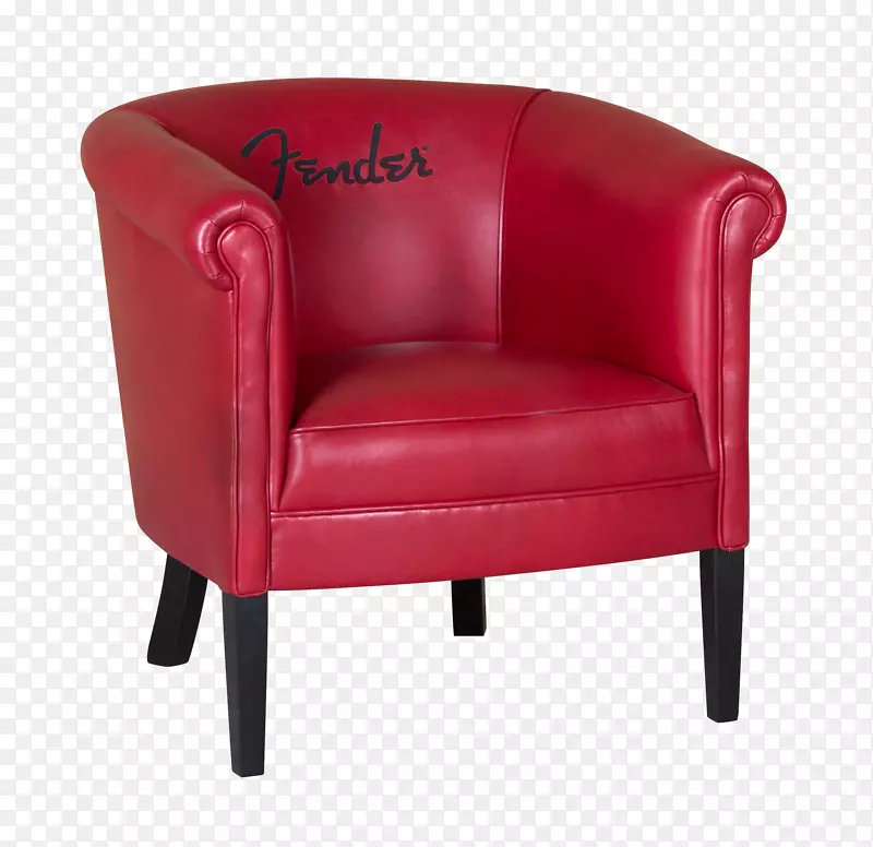 俱乐部椅扶手产品设计-红色皮革杯垫
