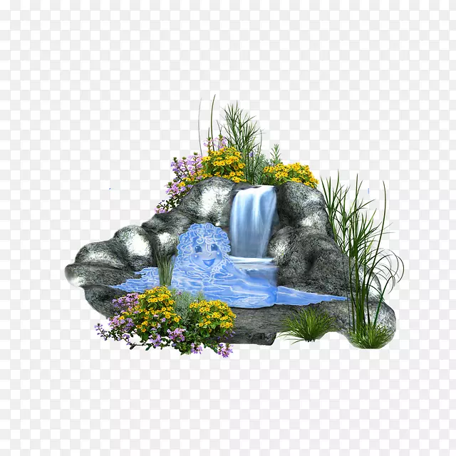 水上花园石和花石