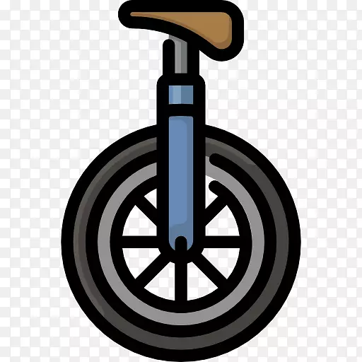 自行车可伸缩图形单轮计算机图标.自行车