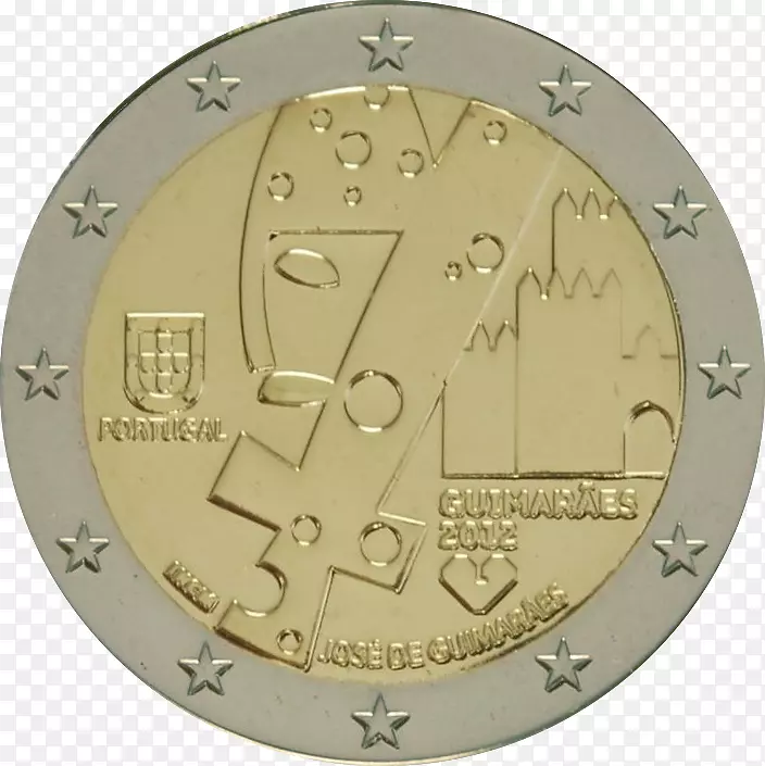 葡萄牙欧元硬币2欧元硬币