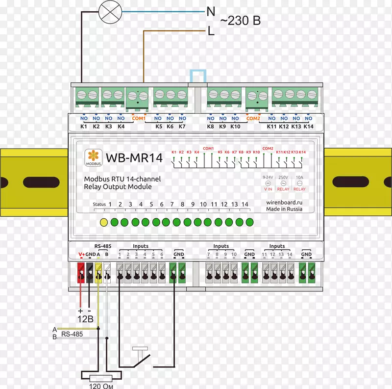 MODBUS s-485继电器远程终端单元电阻器-Modbus