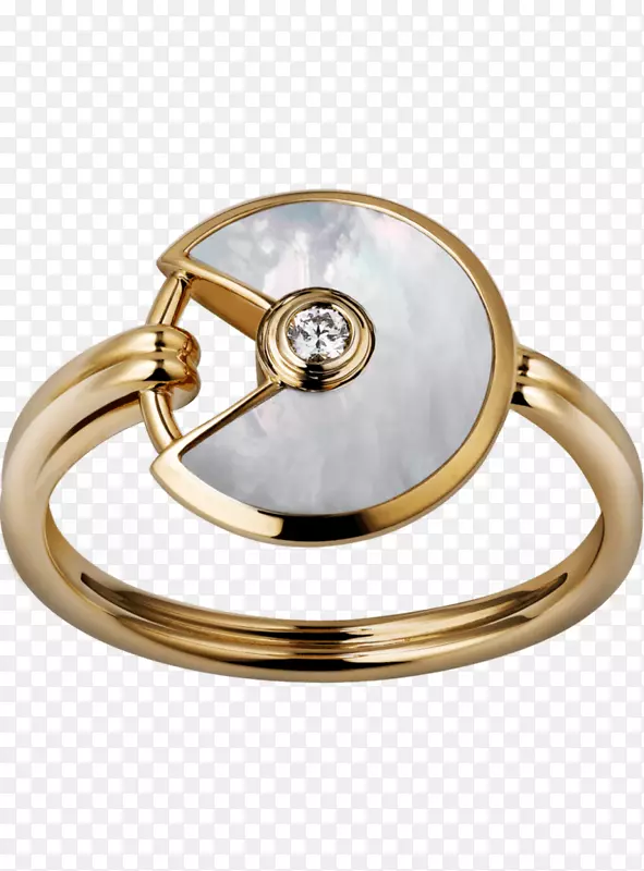 戒指珠宝卡地亚彩色金护身符戒指