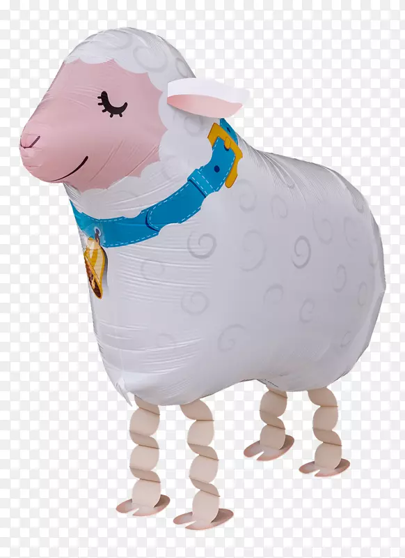 羊蝴蝶气球玩具气球动物质问球DYR，1 StK。-绵羊
