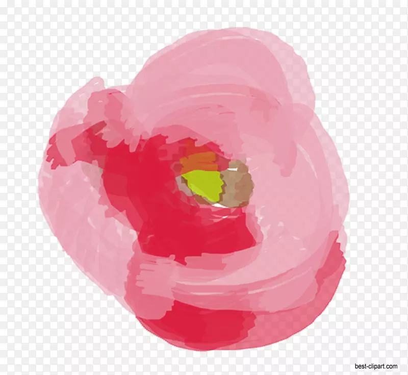 剪贴画水彩画免费内容花粉红色-秋季水彩背景