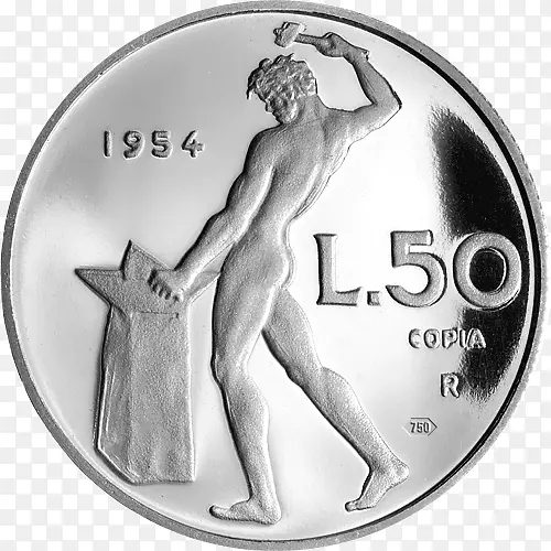 硬币50里拉意大利里拉1里拉-硬币