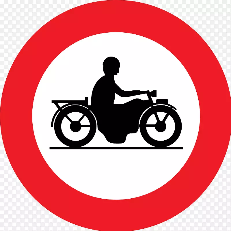 摩托车禁止交通标志机动车辆-手卡