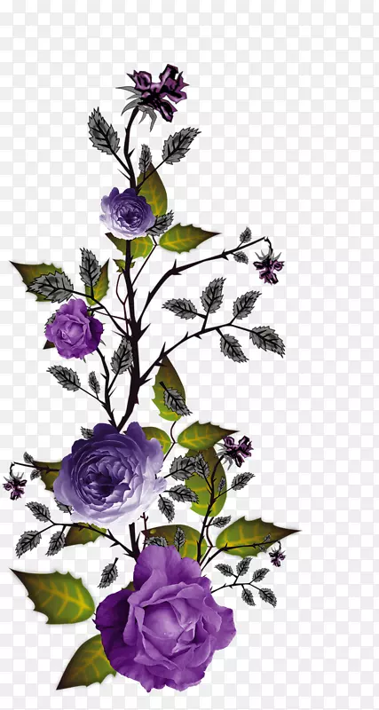 花卉设计紫色png图片花卉图像.紫色