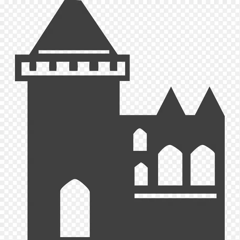 标志字体品牌角图案-黑色城堡