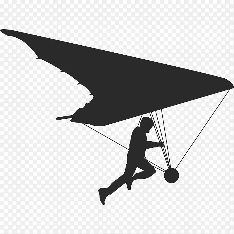 滑翔伞图形挂滑翔轮廓