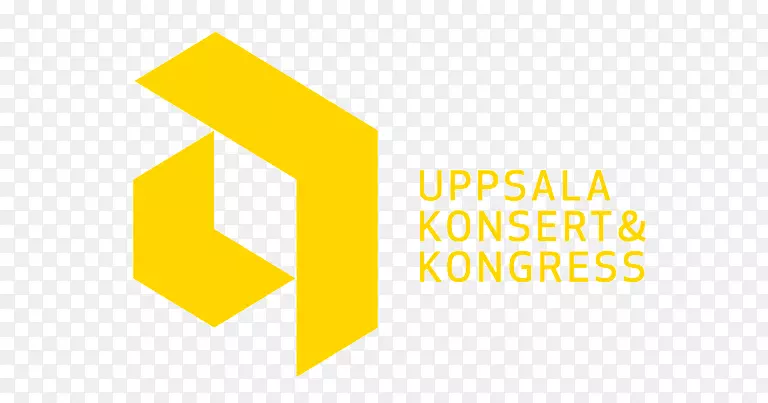 Uppsala Konsert&Kong ress徽标黄色字体文本