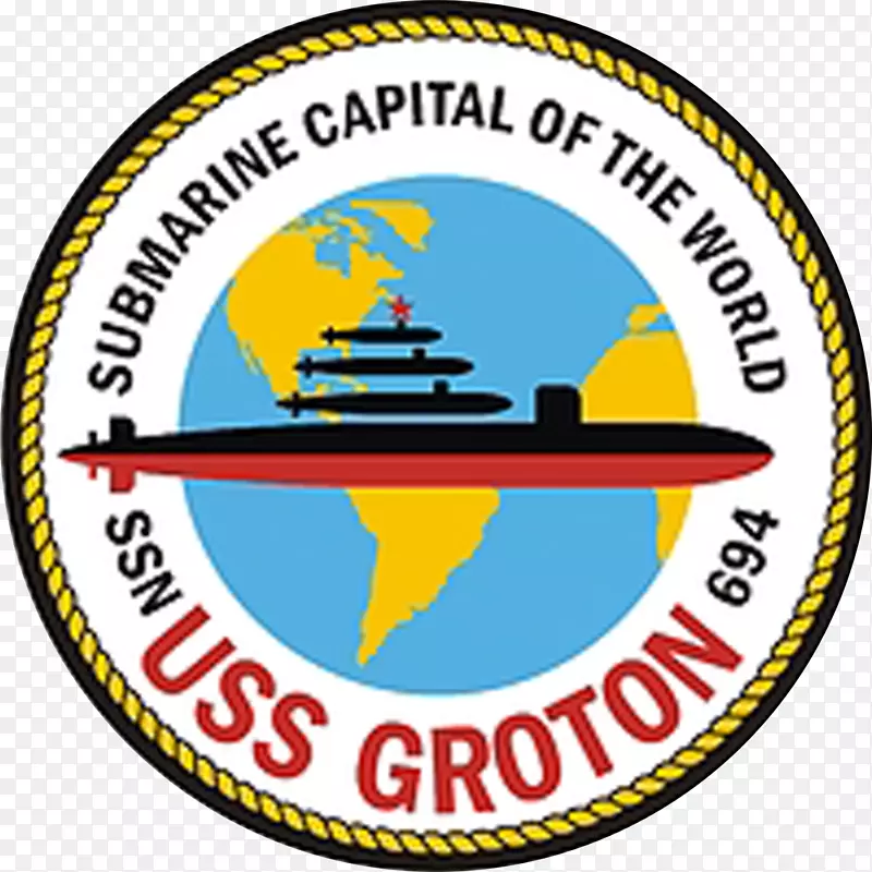 剪贴画图形USS Groton(SSN-694)免版税插图