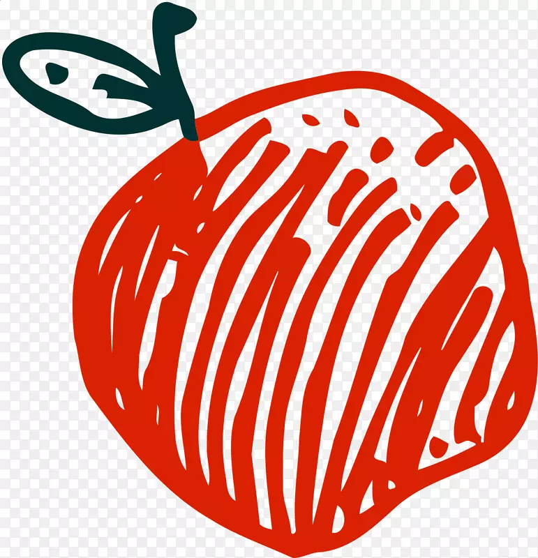 剪贴画水果糖果苹果图形-苹果