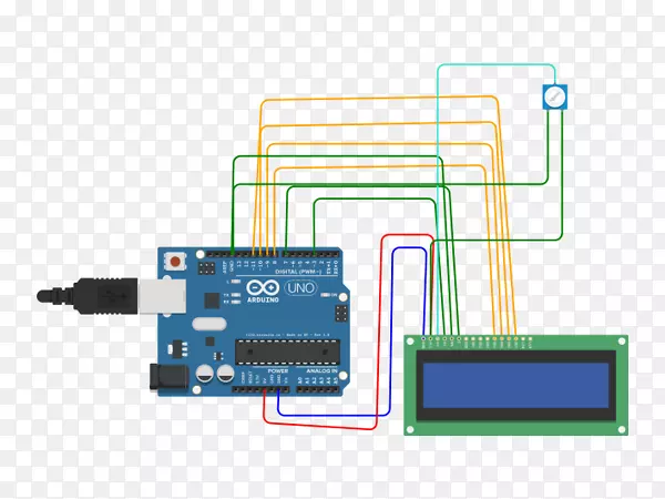 Arduino按钮电子电路电子开关Arduino lcd电路