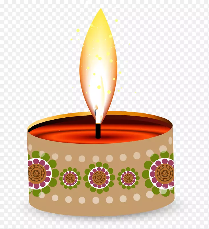 Diwali照明油灯蜡烛-排灯管