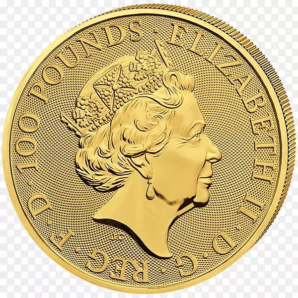 英国皇家造币，女王的野兽，金币