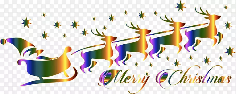 圣诞老人的驯鹿剪贴画圣诞老人的驯鹿鲁道夫-抽象驯鹿