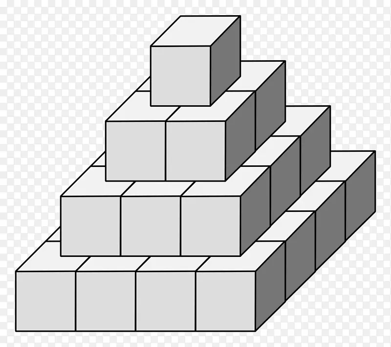 立方体剪贴画三维空间png图片金字塔立方体