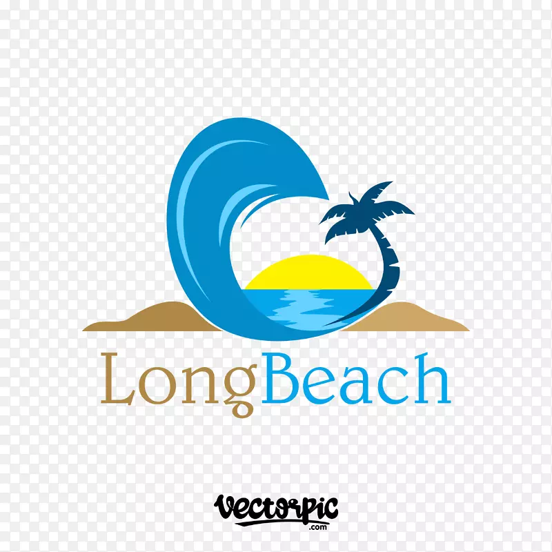 徽标图形设计剪贴画品牌字体-酷海滩标志