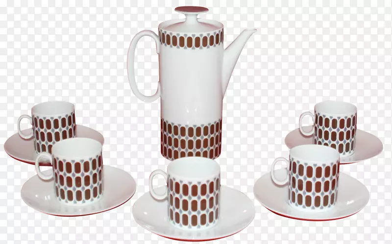 咖啡杯浓咖啡瓷壶碟陶瓷三件