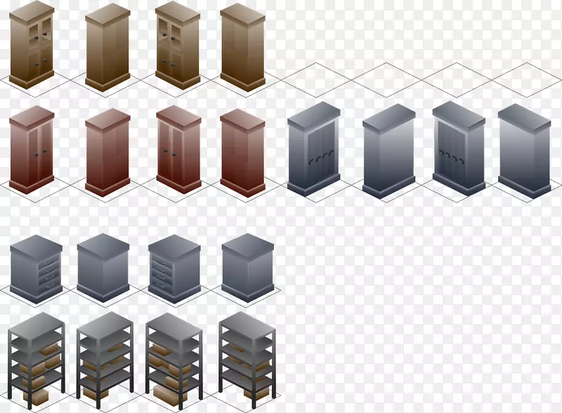 橱柜剪贴画家具图形文件柜工业橱柜
