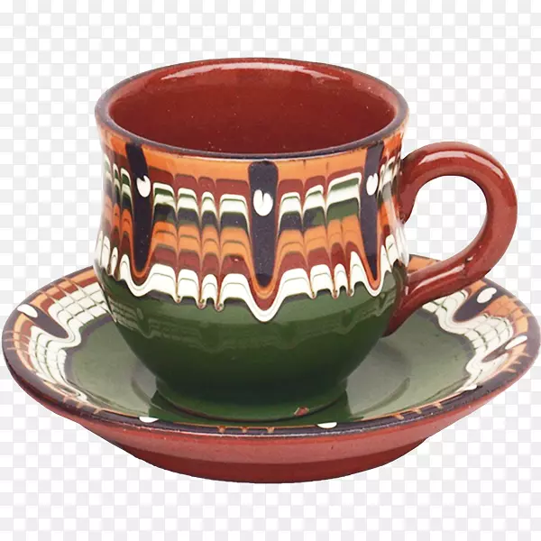 咖啡杯碟浓咖啡杯陶瓷砂锅盘