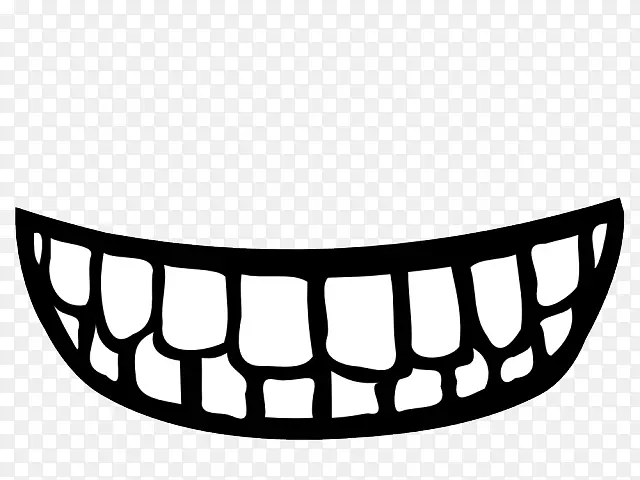 剪贴画人类牙齿图形牙科-微笑