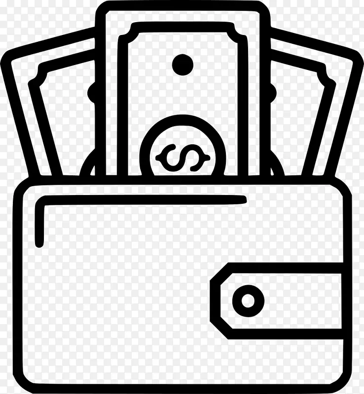 剪贴画钱包钱币货币电脑图标-钱包
