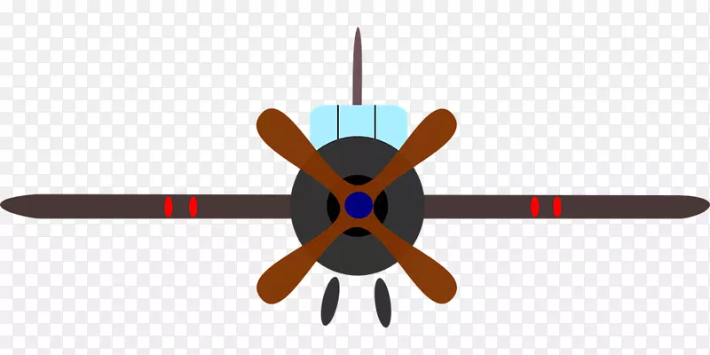 飞机螺旋桨图形剪辑艺术图像-飞机