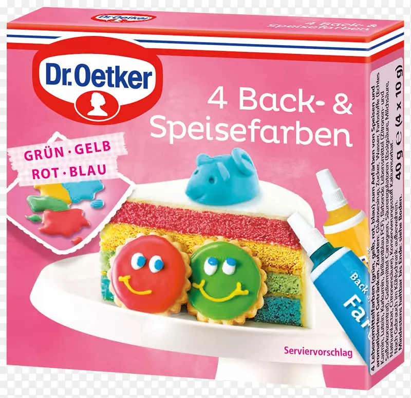 食用着色博士Oetker 4烘焙和食物颜色Oetker 4 Lebensmittelfarben博士