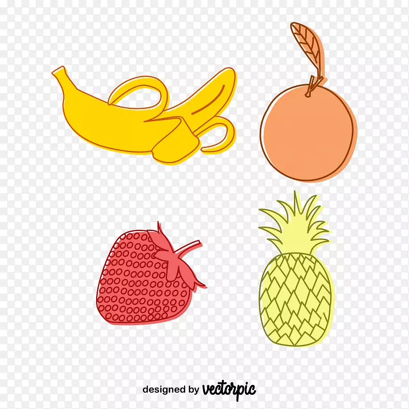 菠萝果实标志图形设计-菠萝