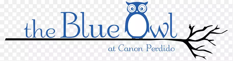 蓝猫头鹰商标餐厅组织-花生酱卡通滑稽