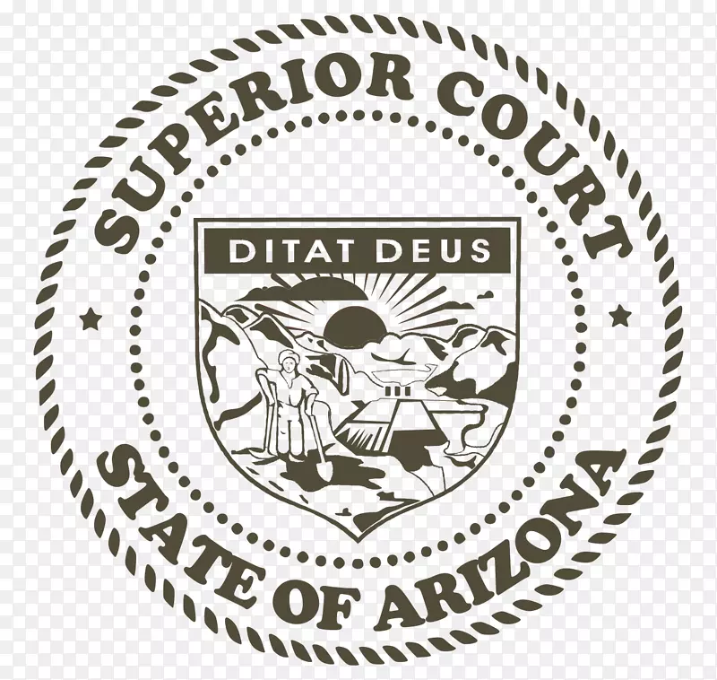 亚利桑那州徽标组织字体商标-印章法庭令